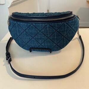 Tory Burch Denim Quilted Belt Bag